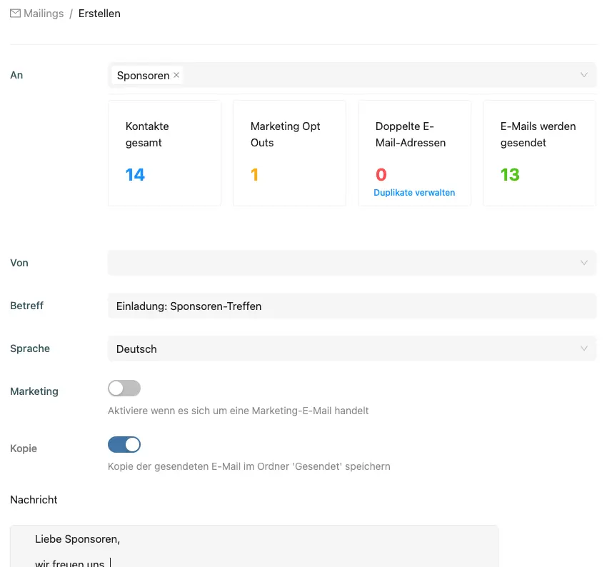 Automatischer Briefversand zum Portopreis
